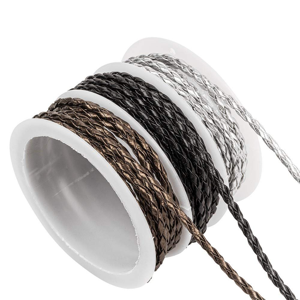 ideen-mit-herz-dekoband-geflochten-metallic-3-mm-3-rollen-silber-schwarz-braun image 3