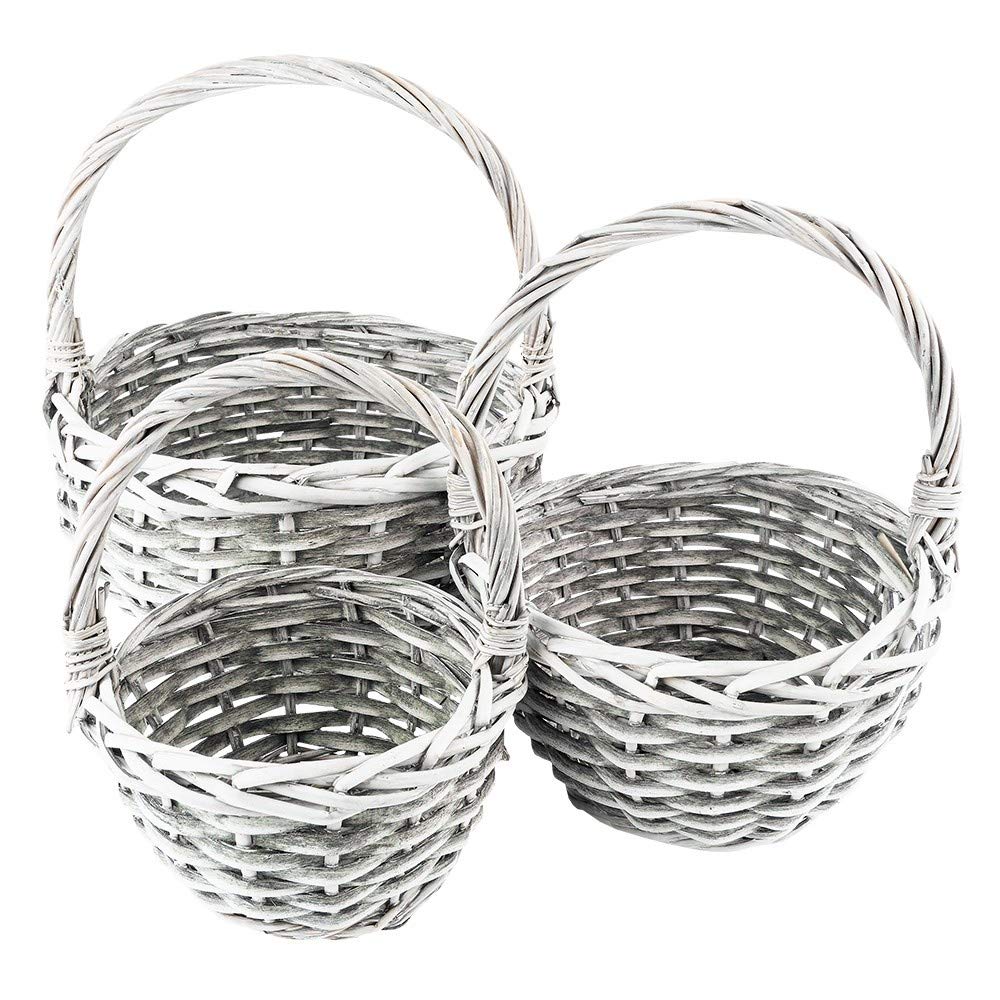 ideen-mit-herz-weidenkorb-set-3-teilig-geflochtene-k-rbchen-mit-henkel-hell image 1