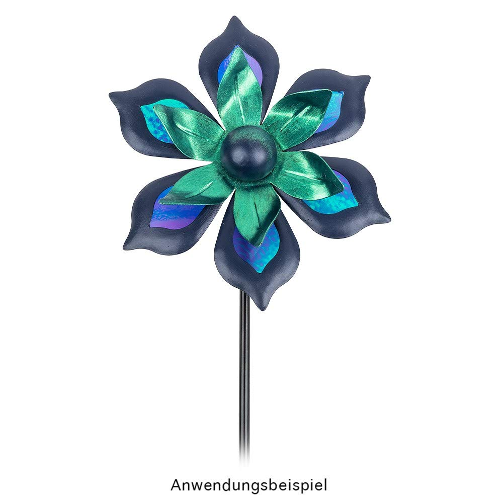 ideen-mit-herz-windrad-design-5-metall-windspiel-f-r-den-garten-22-cm-h-he-82-cm image 6