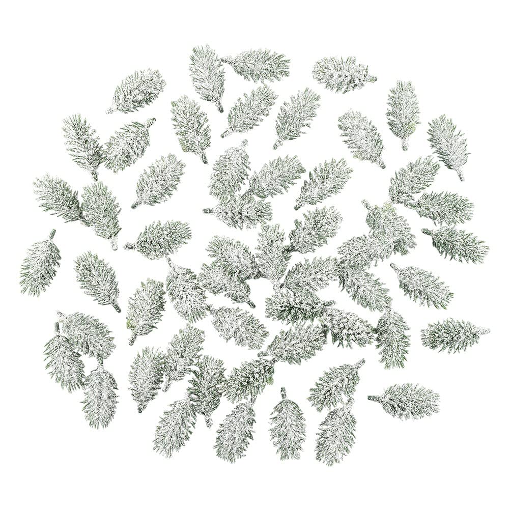 ideen-mit-herz-deko-tannenzweige-beschneit-6-5-cm-55-st-ck-k-nstliches-tannengr- image 2