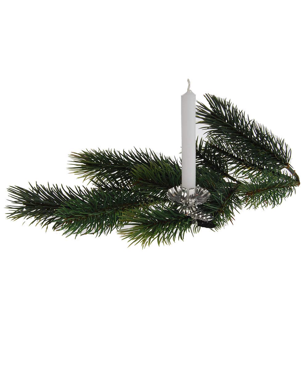 hdg-baumkerzenhalter-mit-clip-silber-10er-set-zapfenform-made-in-germany image 6
