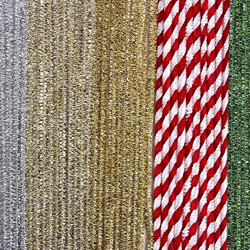 ideen-mit-herz-pfeifenputzer-60-st-ck-metallic-pl-sch-glitzer-30-cm image 4