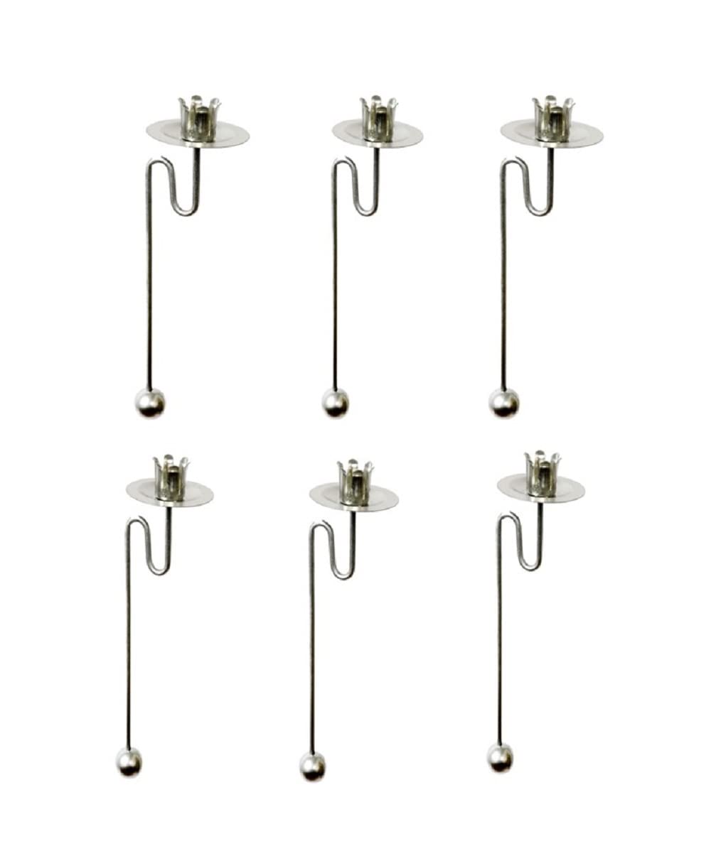 hdg-balancekerzenhalter-6er-set-matt-silber-metall-16-cm image 2