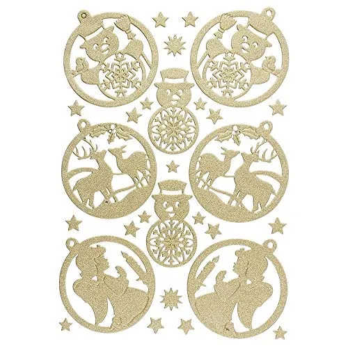 ideen-mit-herz-3-d-sticker-deluxe-anh-nger-gold-winter-weihnachten-21-x-30-cm image 1