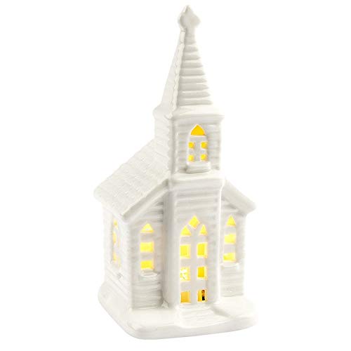 ideen-mit-herz-led-kirche-wei-14cm-hoch-warmwei image 1