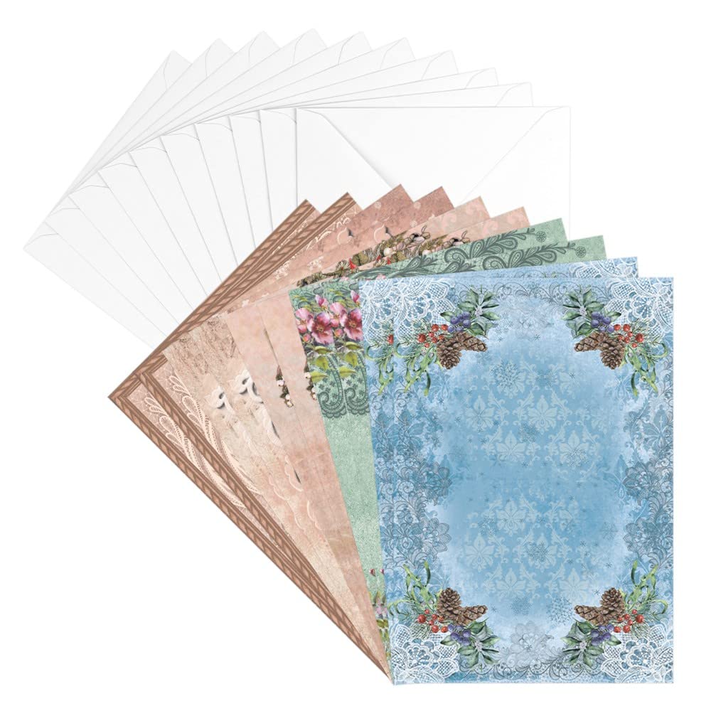 ideen-mit-herz-gru-karten-set-weihnachtliche-perlenrahmen-b6-10-karten image 7