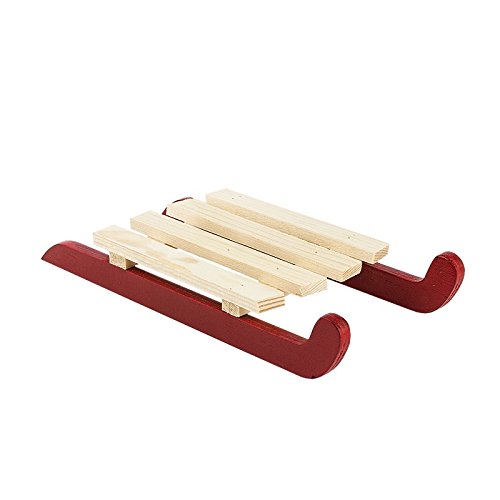 ideen-mit-herz-deko-schlitten-design-3-natur-rot-17cm-holzschlitten-2-st-ck image 1