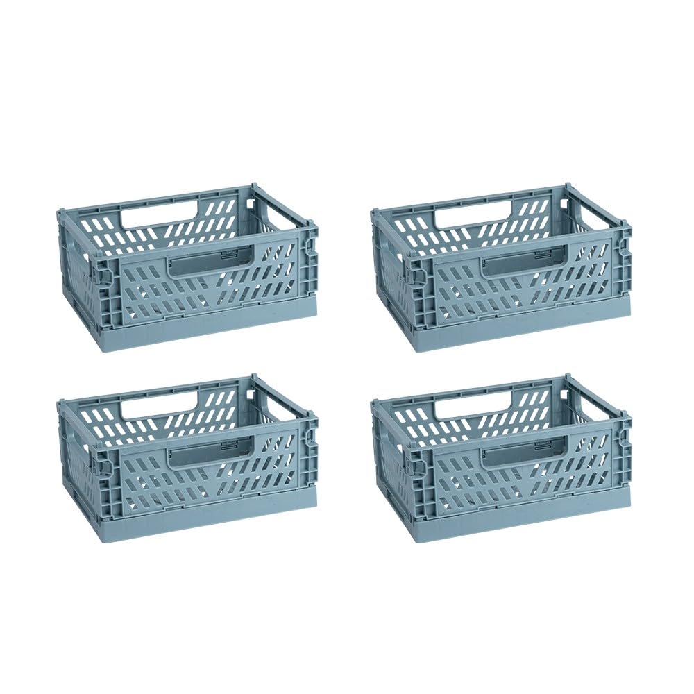 ideen-mit-herz-klappkisten-15x10x5-7-cm-taubenblau-4-st-ck-stapelbare-aufbewahru image 1