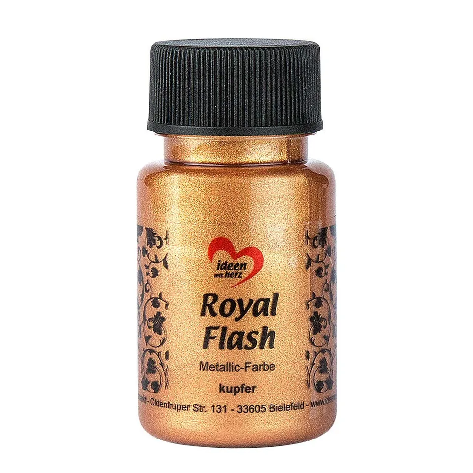 ideen-mit-herz-royal-flash-acryl-farbe-metallic-kupfer-50-ml-mit-glitzer image 1