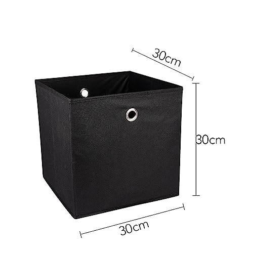 ideen-mit-herz-aufbewahrungsboxen-faltbar-30x30x30-cm-3-st-ck-schwarz image 8