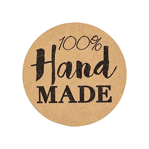 ideen-mit-herz-kraftpapier-sticker-100-handmade-500-etiketten-aufkleber-auf-roll image 4
