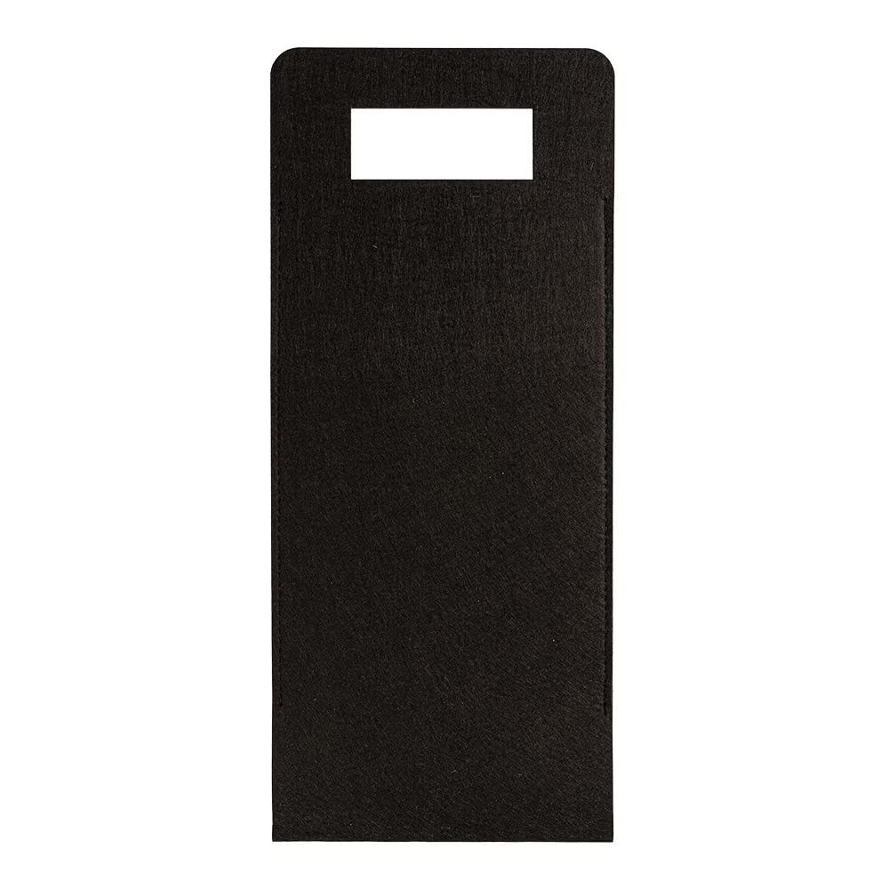 ideen-mit-herz-flaschentasche-aus-filz-17x40-cm-mit-henkel-schwarz image 1