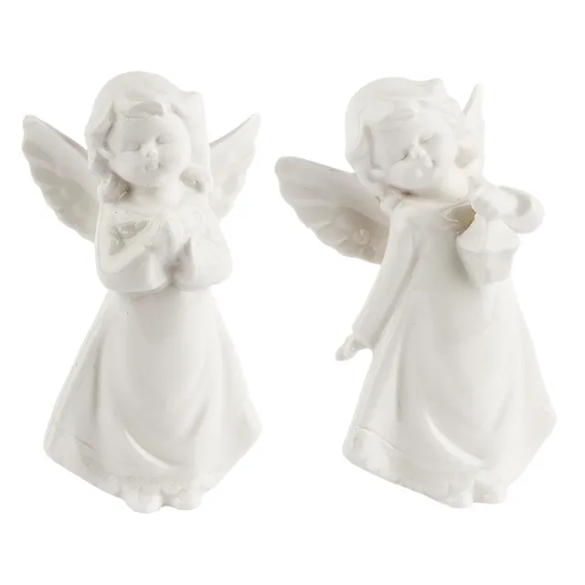 ideen-mit-herz-deko-figuren-engel-stehend-2-st-ck-8-cm-8-5-cm-porzellan-wei image 1