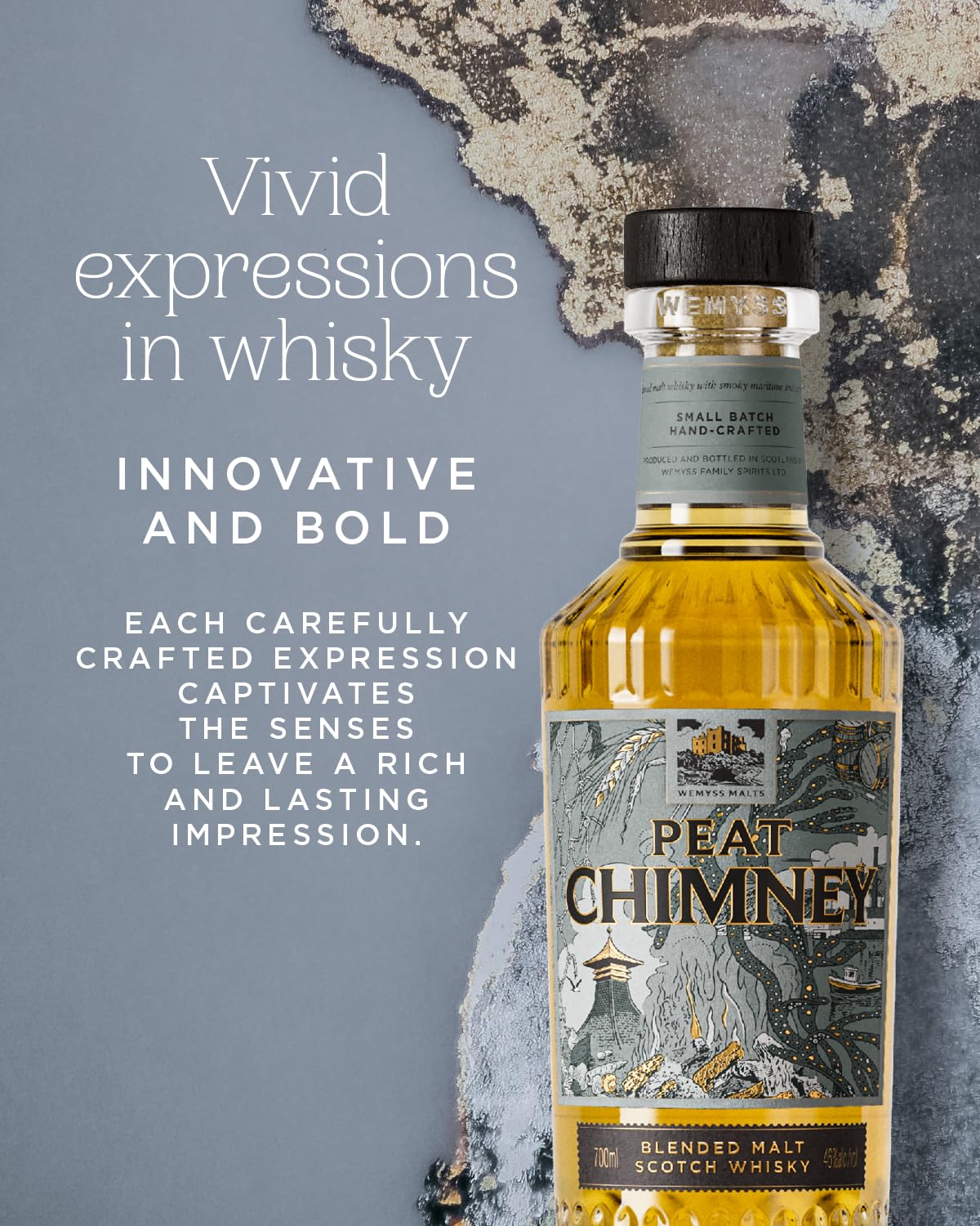 wemyss-malts-peat-chimney-blended-scotch-whisky-0-7-l-mit-geschenkverpackung image 8