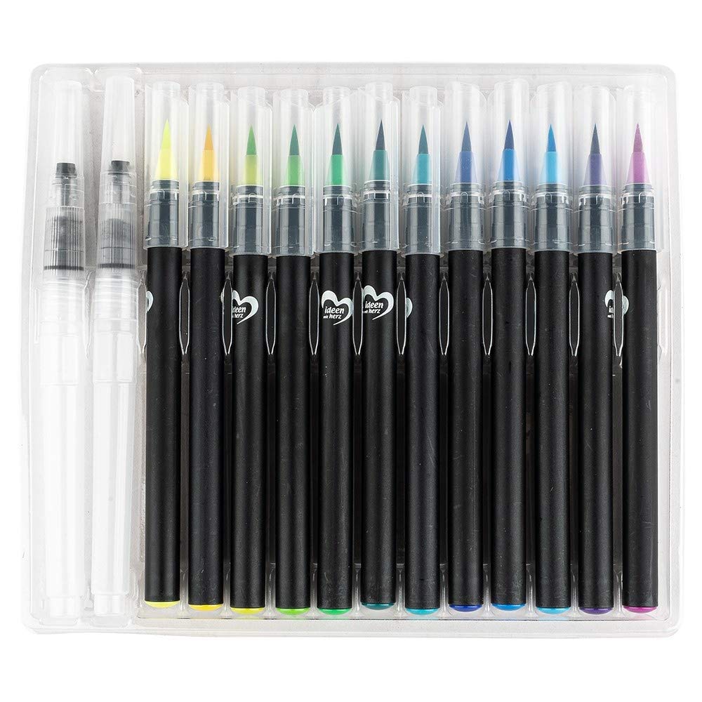 ideen-mit-herz-aquarell-pinselstifte-24-farben-4-wassertank-pinsel-brush-pen-set image 3