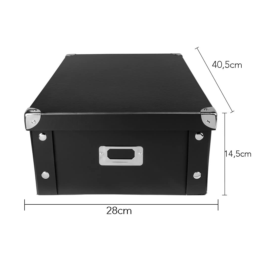 ideen-mit-herz-ordnungsboxen-3er-set-mit-deckel-faltbar-schwarz-16-liter-40-5-x- image 2