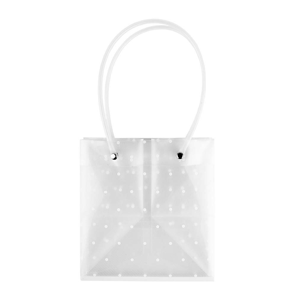 ideen-mit-herz-geschenktaschen-mit-henkel-16-x-15-x-17-cm-transluzent-wei-punkte image 3