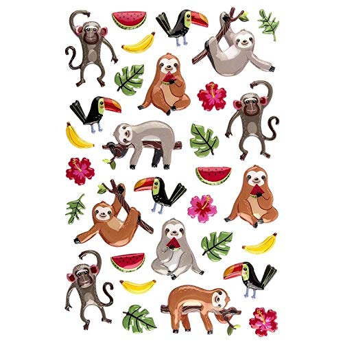 ideen-mit-herz-relief-stickerbogen-lamas-1-selbstklebende-aufkleber-14-x-21-cm-v image 6