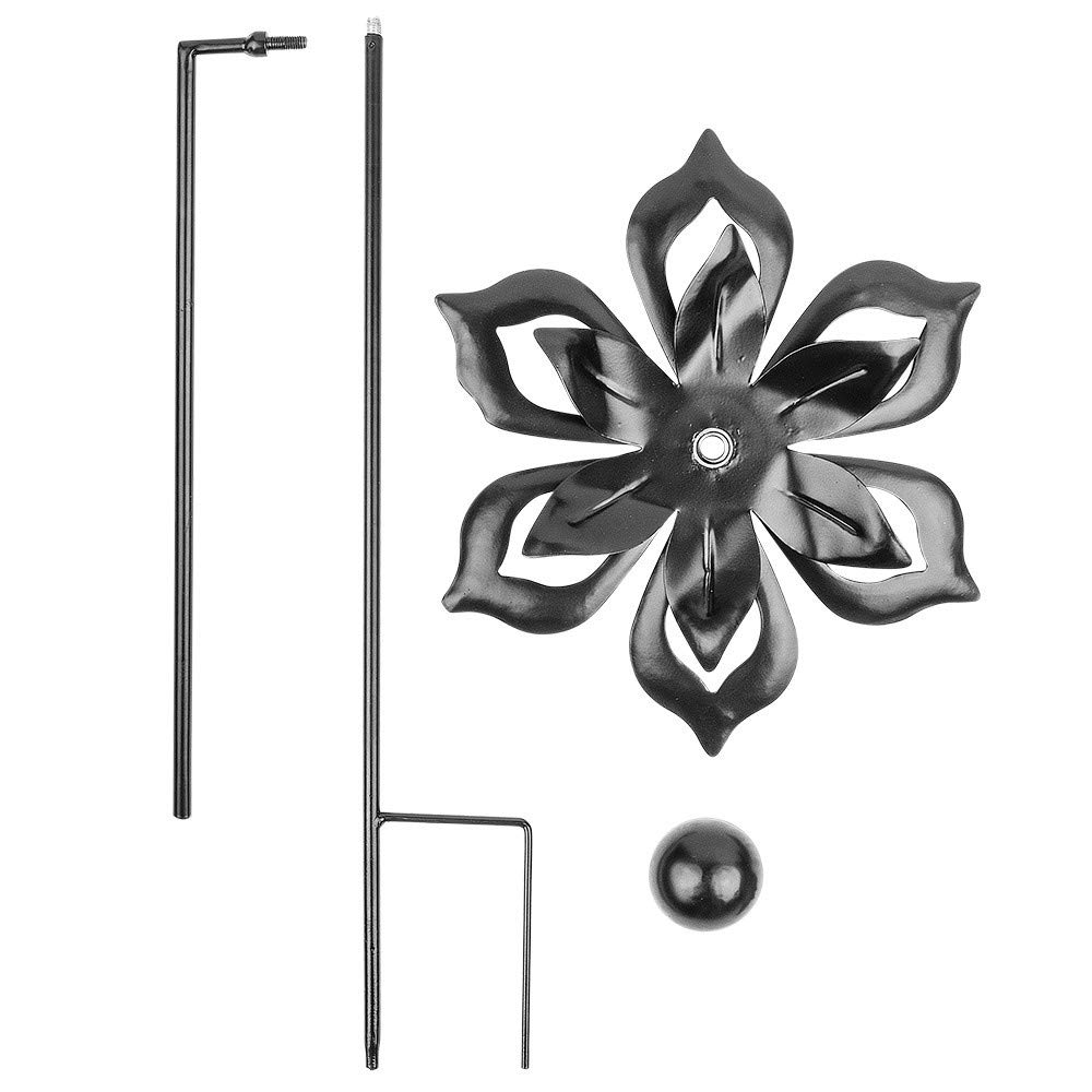 ideen-mit-herz-windrad-design-5-metall-windspiel-f-r-den-garten-22-cm-h-he-82-cm image 2