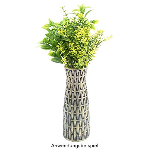 ideen-mit-herz-vase-relief-dekor-2-21-cm-silbergrau-blumenvase-aus-pet image 5