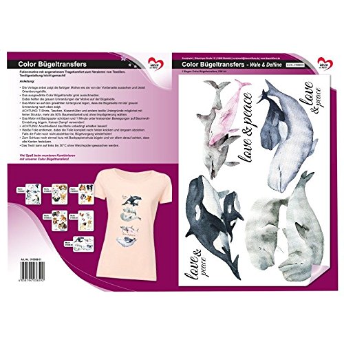 ideen-mit-herz-color-b-geltransfer-din-a4-wale-delfine-b-gelmotiv-f-r-textilien image 2