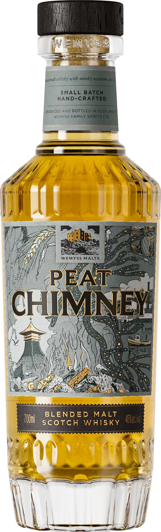 wemyss-malts-peat-chimney-blended-scotch-whisky-0-7-l-mit-geschenkverpackung image 1