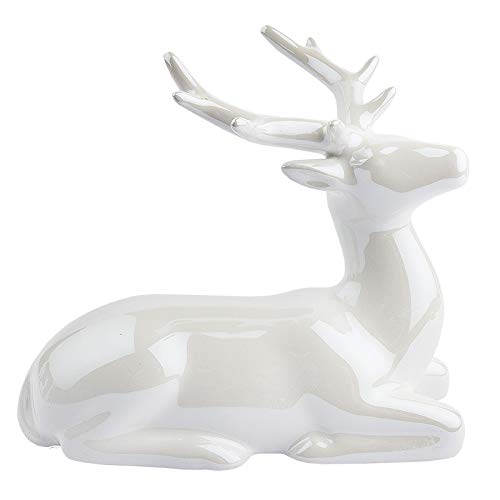 ideen-mit-herz-deko-figur-hirsch-liegend-keramik-wei-15cm-perlmutt image 3