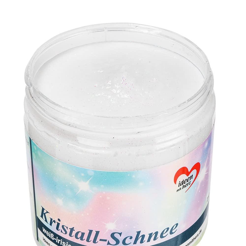 ideen-mit-herz-kristall-schnee-wei-irisierend-250ml-schneepaste image 2