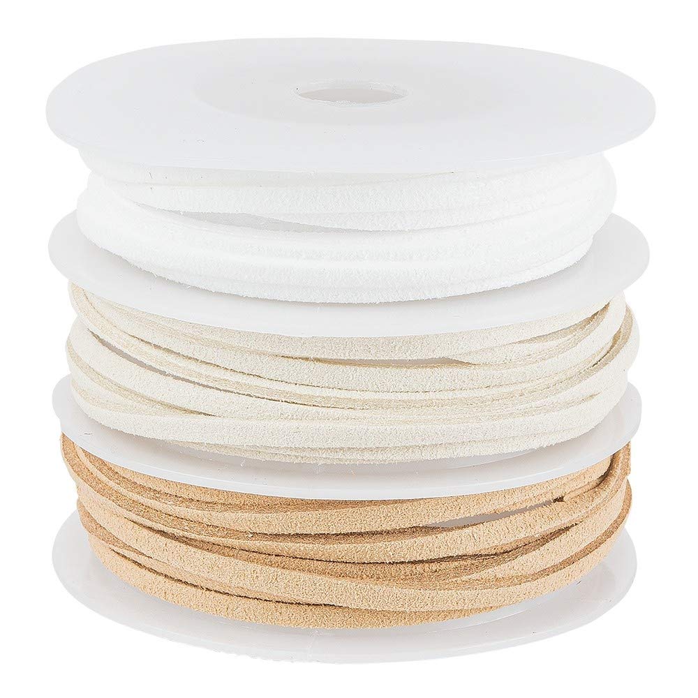 ideen-mit-herz-dekoband-kunstleder-2-5-mm-wei-creme-natur-3-rollen-1-5-m image 1