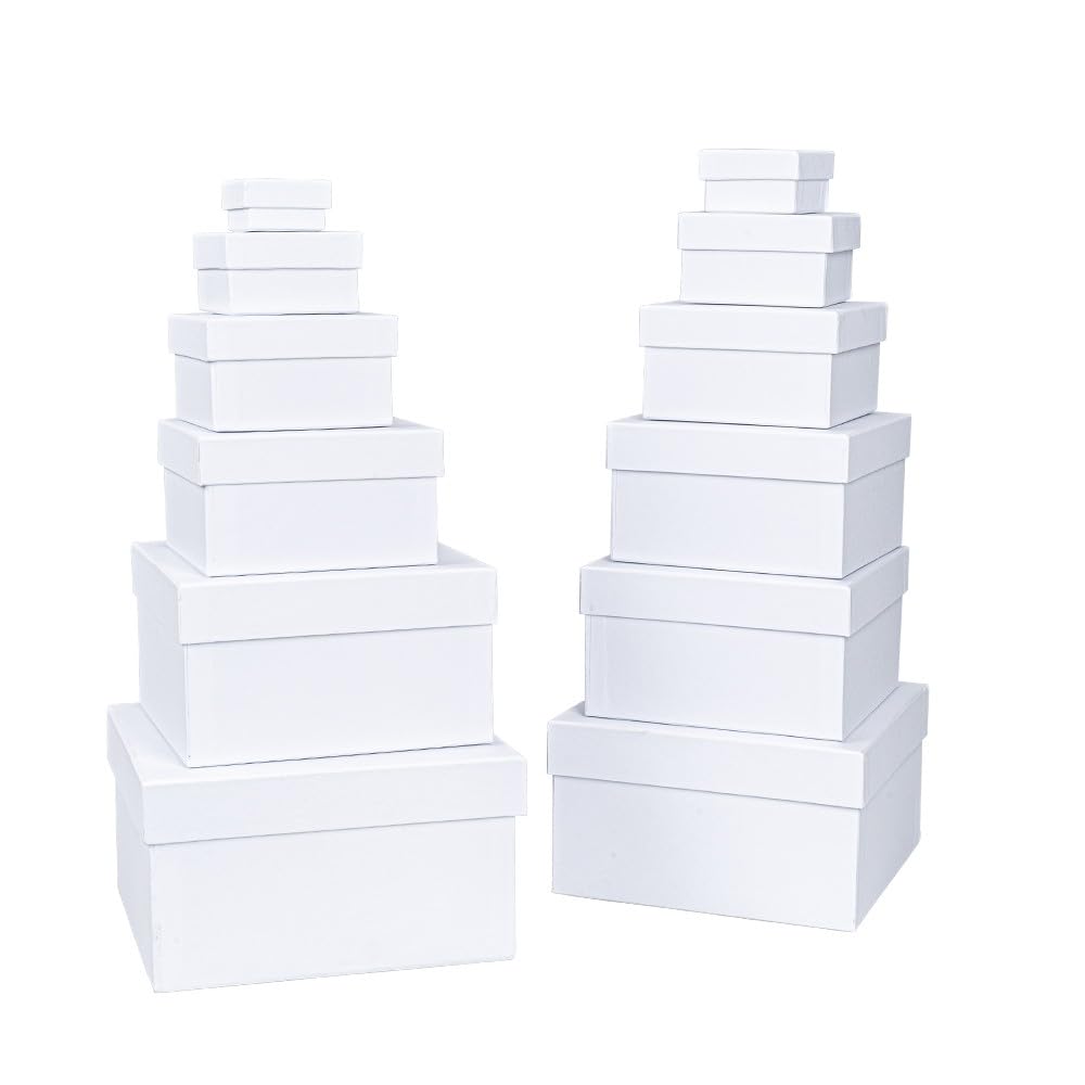 ideen-mit-herz-geschenkboxen-mit-deckel-quadratisch-12er-set-wei-3-5-bis-15-cm image 1