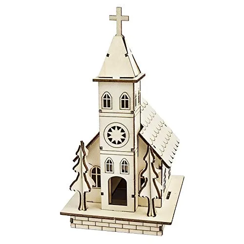 ideen-mit-herz-holz-kirche-zum-zusammenbauen-22-5-x-11-5-x-13-5-cm image 1