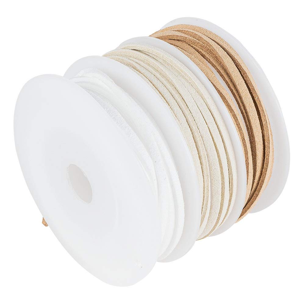 ideen-mit-herz-dekoband-kunstleder-2-5-mm-wei-creme-natur-3-rollen-1-5-m image 2