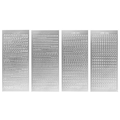 ideen-mit-herz-sticker-set-buchstaben-zahlen-silber-4-bogen-23-x-10-cm image 2