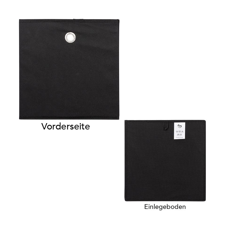 ideen-mit-herz-aufbewahrungsboxen-faltbar-30-x-30-x-30-cm-schwarz-6-st-ck image 3
