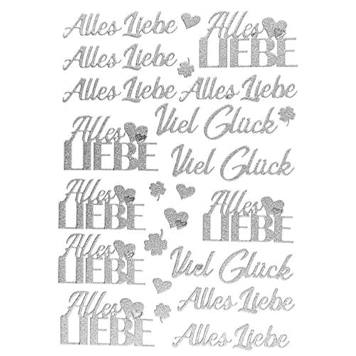 ideen-mit-herz-3-d-sticker-deluxe-hochzeit-alles-liebe-silber-21x30cm image 6