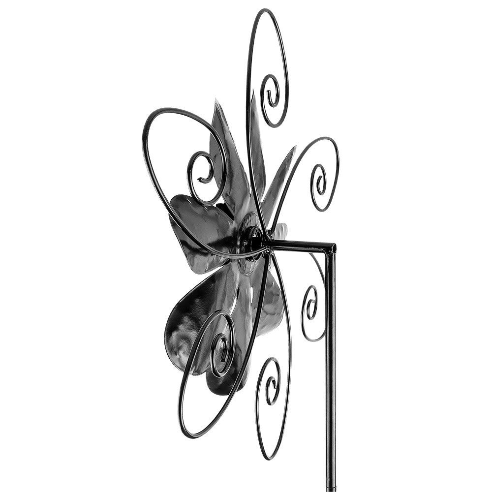 ideen-mit-herz-windrad-metall-schwarz-design-3-29-5-cm-h-he-107-cm image 4