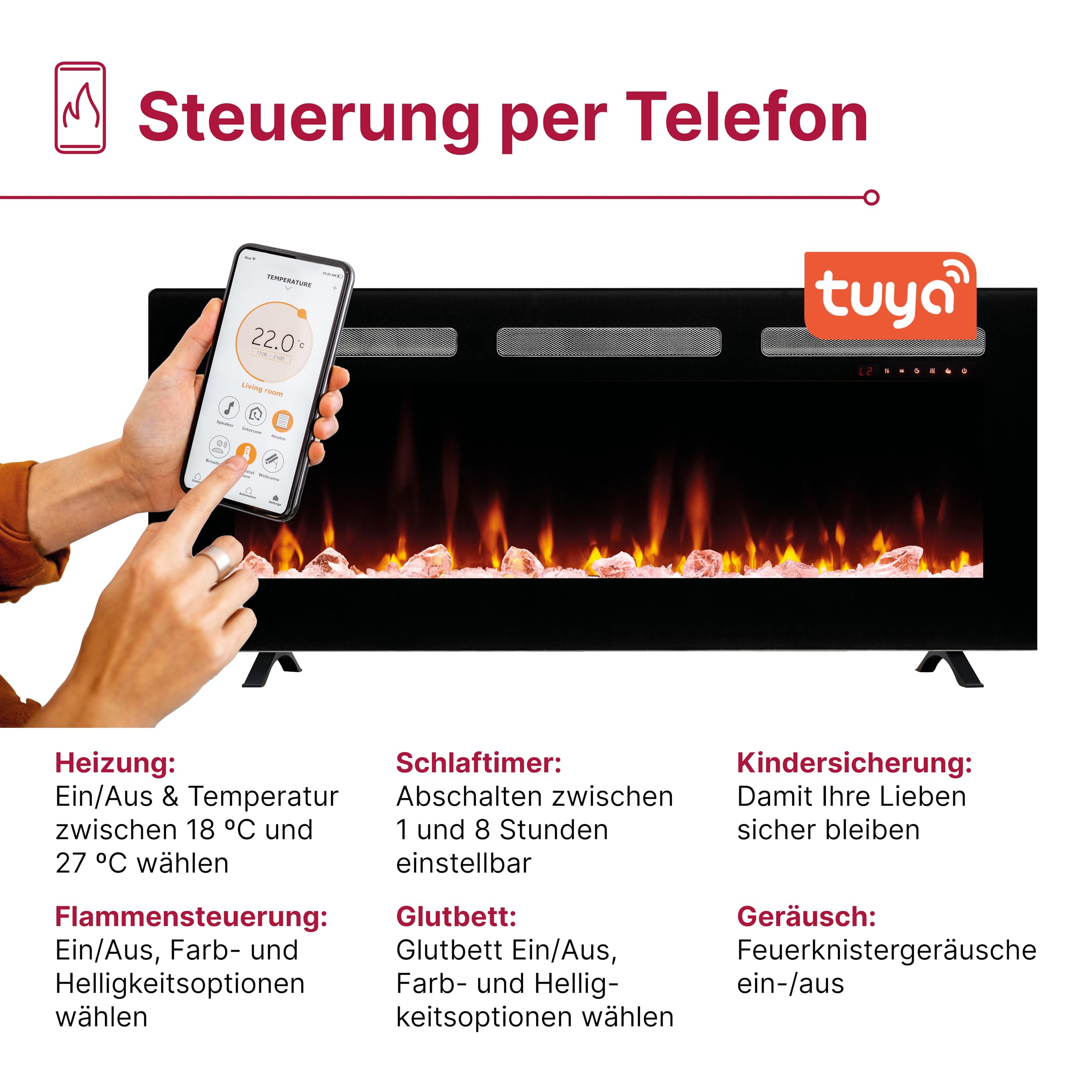 dimplex-sierra-72-elektrokamin-mit-heizung-optiflame image 8