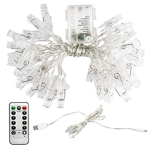 ideen-mit-herz-led-lichterkette-foto-clips-40-leds-warmwei-6m image 1