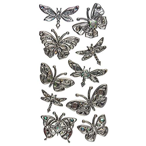 ideen-mit-herz-relief-sticker-schmetterlinge-bogen-17-5x9cm image 1