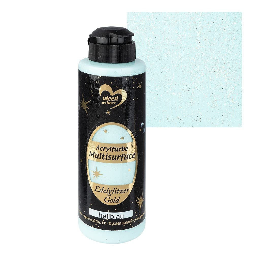 ideen-mit-herz-acrylfarbe-multisurface-edelglitzer-180-ml-taubenblau-mit-goldgli image 6