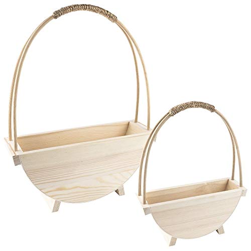 ideen-mit-herz-deko-k-rbe-aus-holz-2-st-ck-36x28x8-3cm-26x20-4x6-3cm-mit-henkel image 2