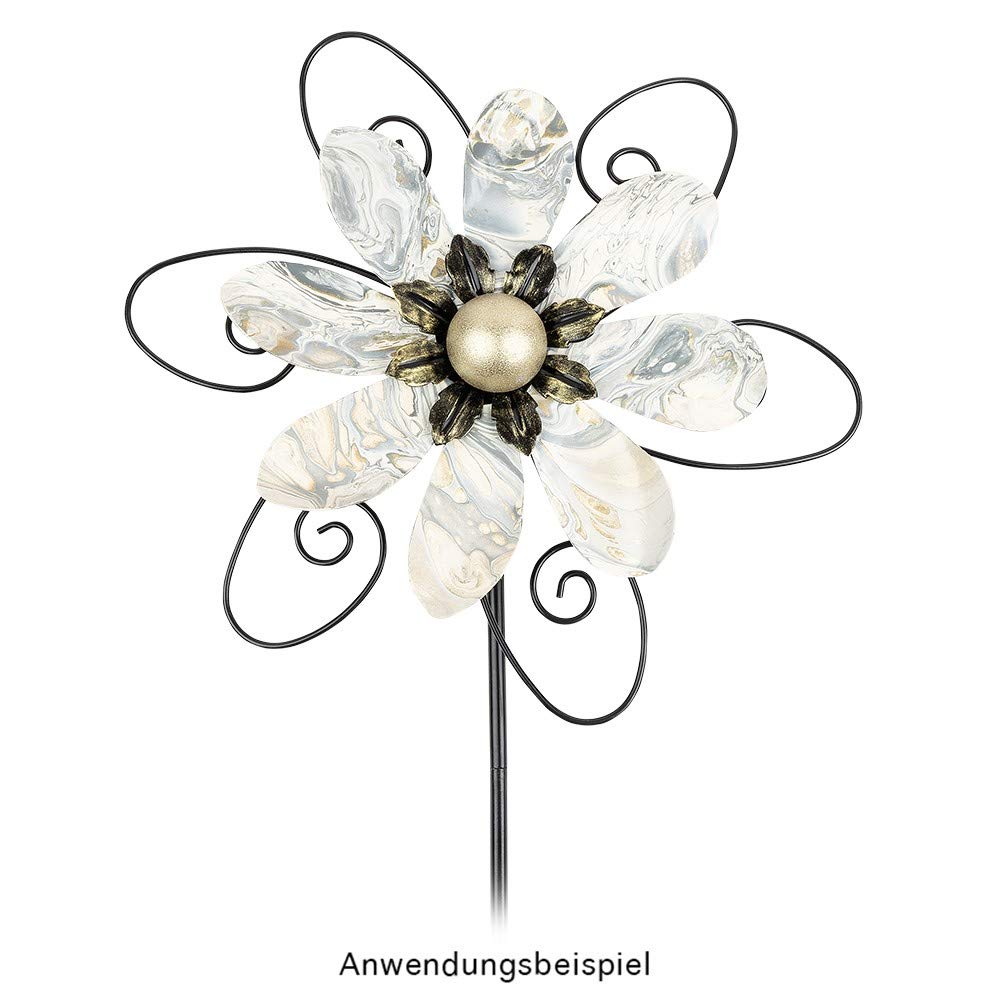 ideen-mit-herz-windrad-metall-schwarz-design-3-29-5-cm-h-he-107-cm image 6