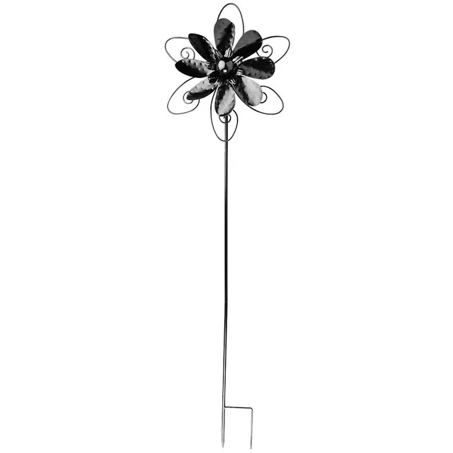 ideen-mit-herz-windrad-metall-schwarz-design-3-29-5-cm-h-he-107-cm image 1