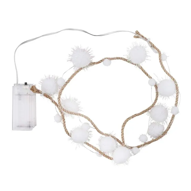 ideen-mit-herz-led-lichterkette-pompons-juteband-20-leds-warmwei image 1