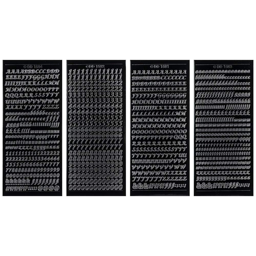 ideen-mit-herz-sticker-set-buchstaben-zahlen-silber-4-bogen-23-x-10-cm image 1