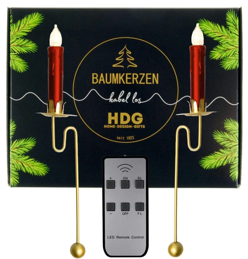 hdg-weihnachtsbaumkerzen-led-kabellos-mit-fernbedienung-und-pendelhalter image 1