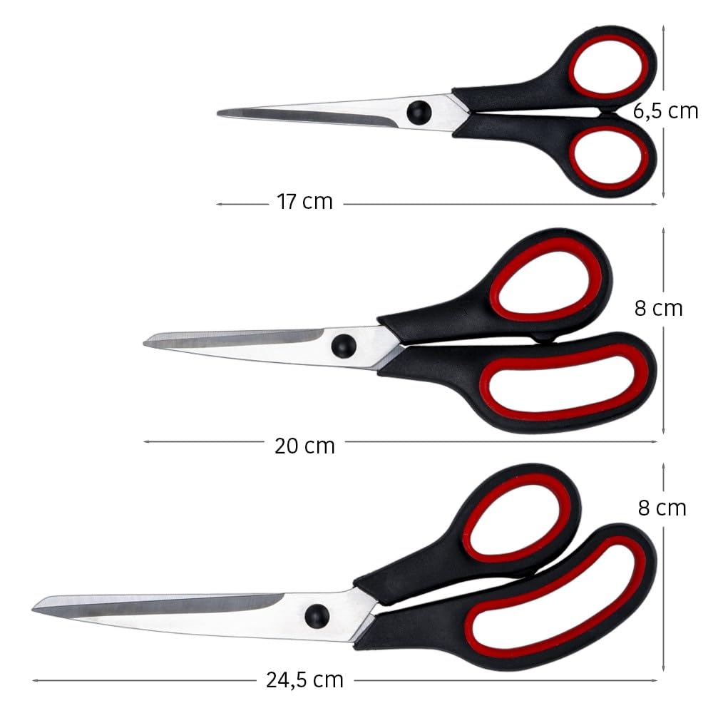 ideen-mit-herz-softgrip-scheren-set-edelstahl-3-st-ck-24-5-20-17-cm image 2
