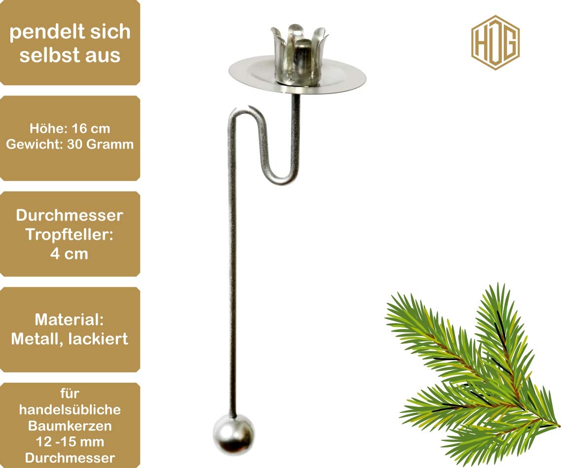 hdg-balancekerzenhalter-6er-set-matt-silber-metall-16-cm image 5