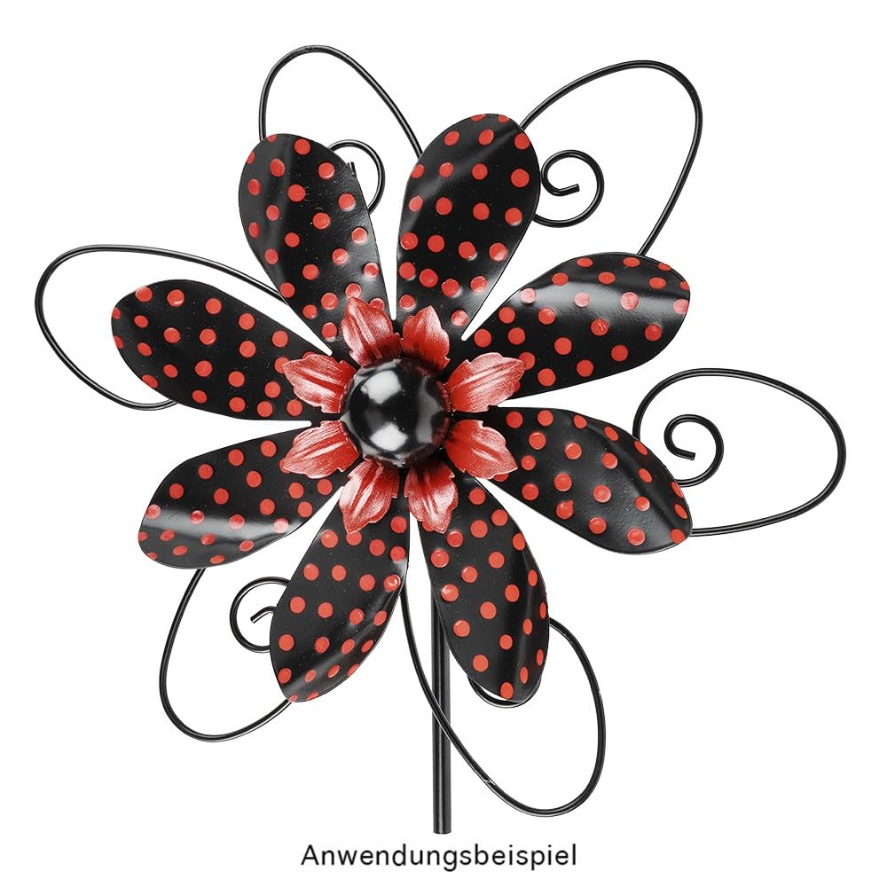 ideen-mit-herz-windrad-metall-schwarz-design-3-29-5-cm-h-he-107-cm image 8