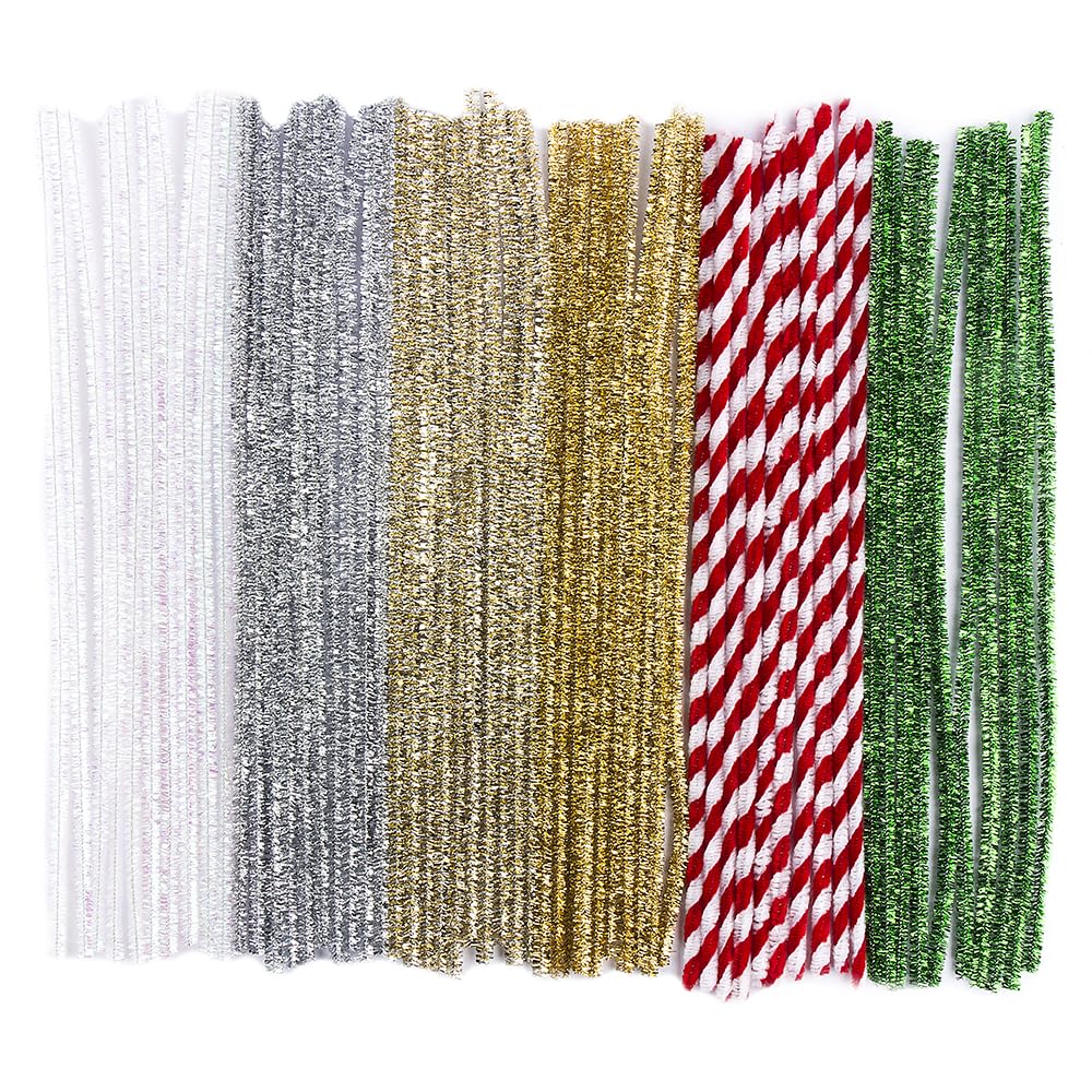 ideen-mit-herz-pfeifenputzer-60-st-ck-metallic-pl-sch-glitzer-30-cm image 1